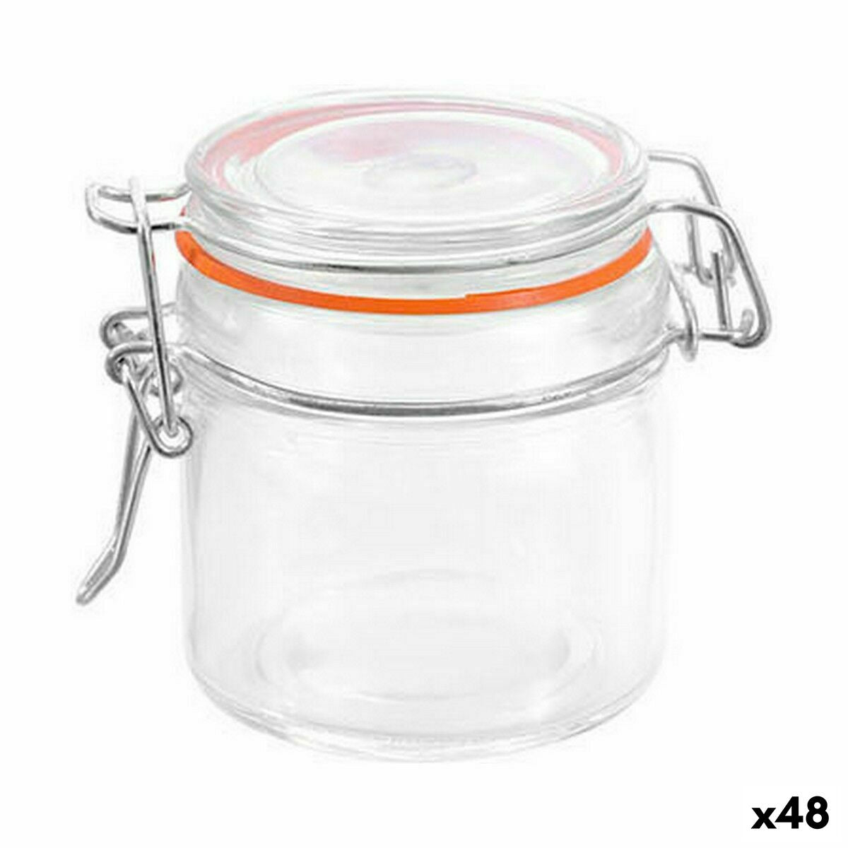 Jar La Mediterránea Hermetic Glass 100 ml (48 Units) La Mediterránea