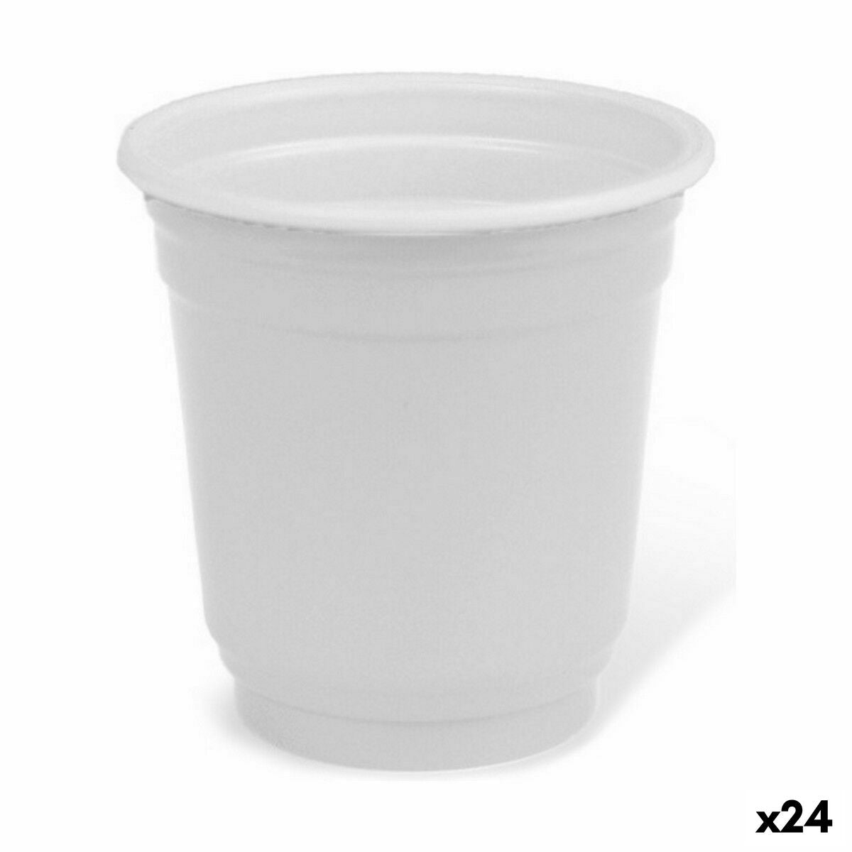 Set of Shot Glasses Algon Reusable White Plastic 36 Pieces 50 ml (24 Units) Algon