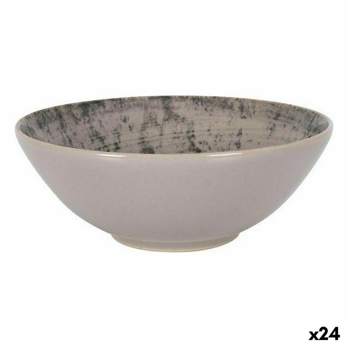 Bowl La Mediterránea Aspe Grey Ø 16,3 x 6,1 cm (24 Units) La Mediterránea