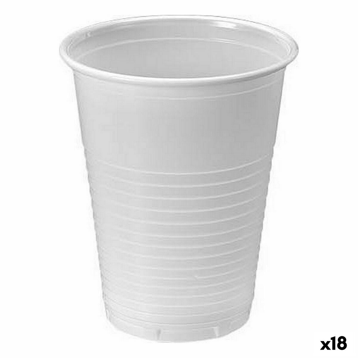 Set of reusable glasses Algon White 50 Pieces 200 ml (18 Units) Algon