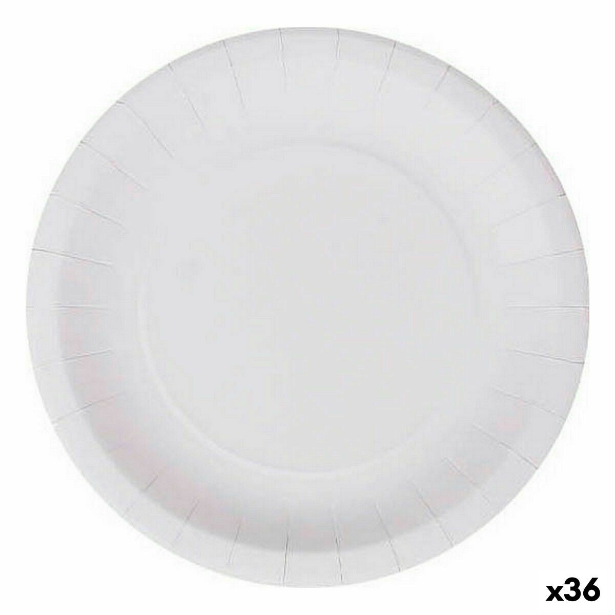 Plate set Algon Disposable Cardboard White 25 Pieces 20 cm (36 Units) Algon