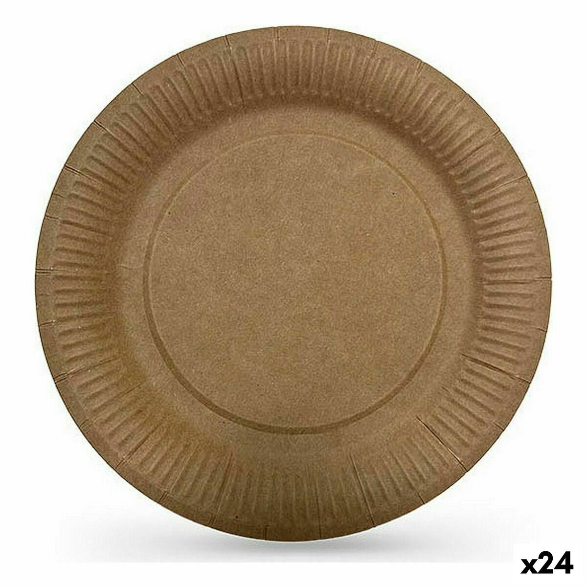 Plate set Algon Disposable kraft paper 10 Pieces 20 cm (24 Units) Algon