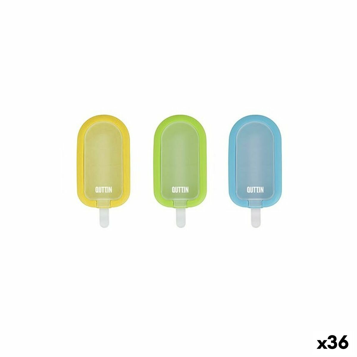 Ice-cream Mould Quttin Individual Silicone 11,5 x 6,5 x 3 cm (36 Units) Quttin