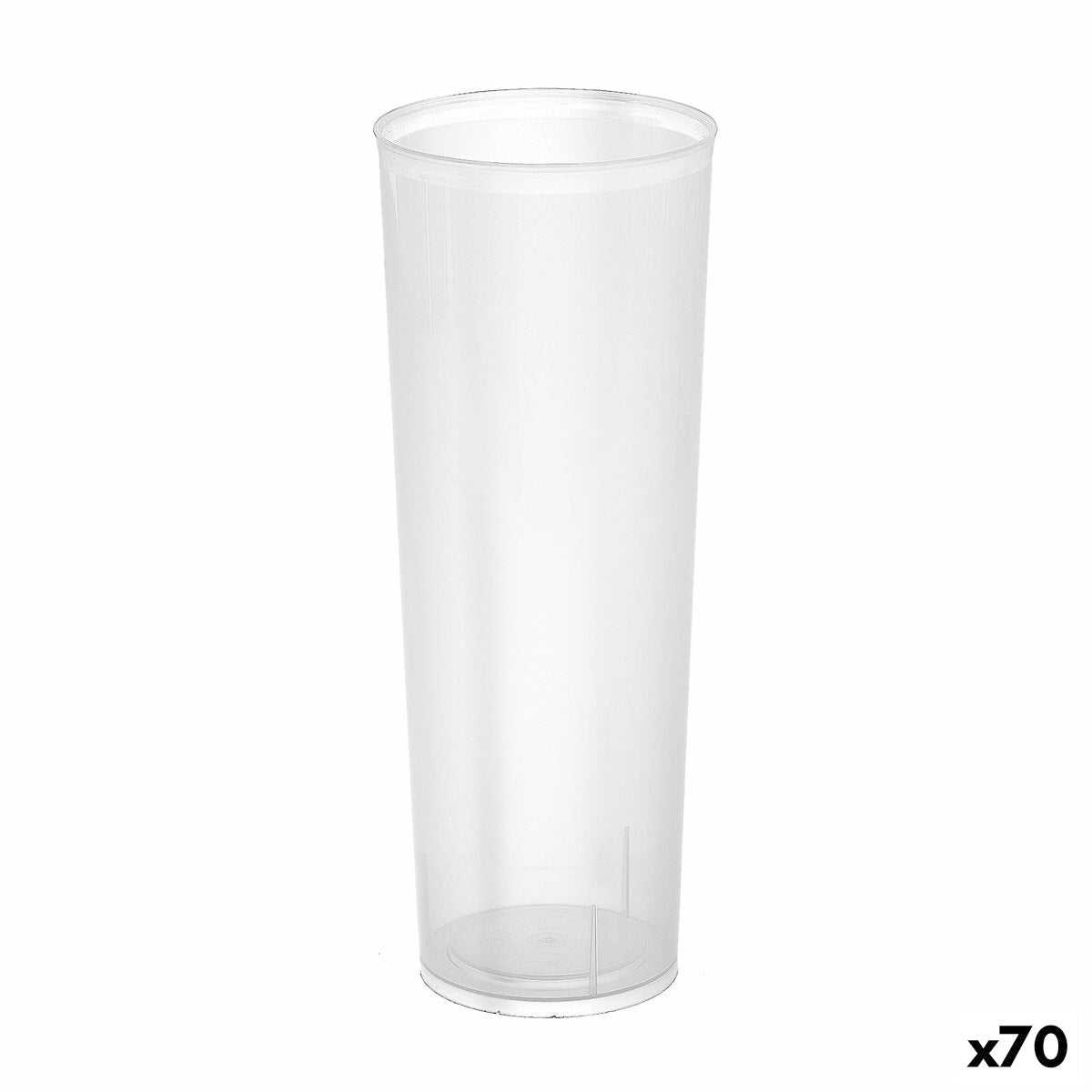 Set of reusable glasses Algon Tube, pipe Transparent 6 Pieces 300 ml (70 Units) Algon