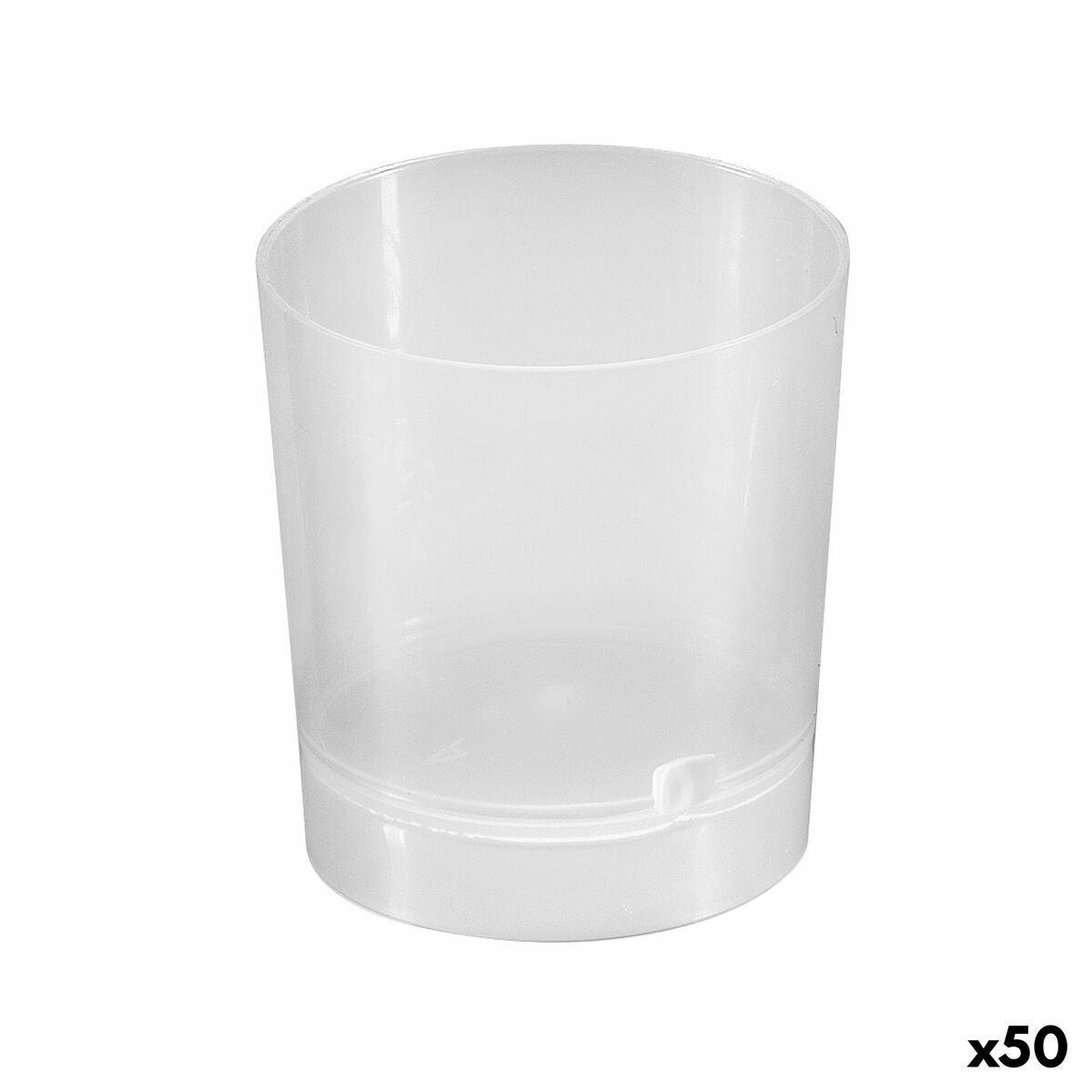 Set of Shot Glasses Algon Reusable Transparent 10 Pieces 35 ml (50 Units) Algon