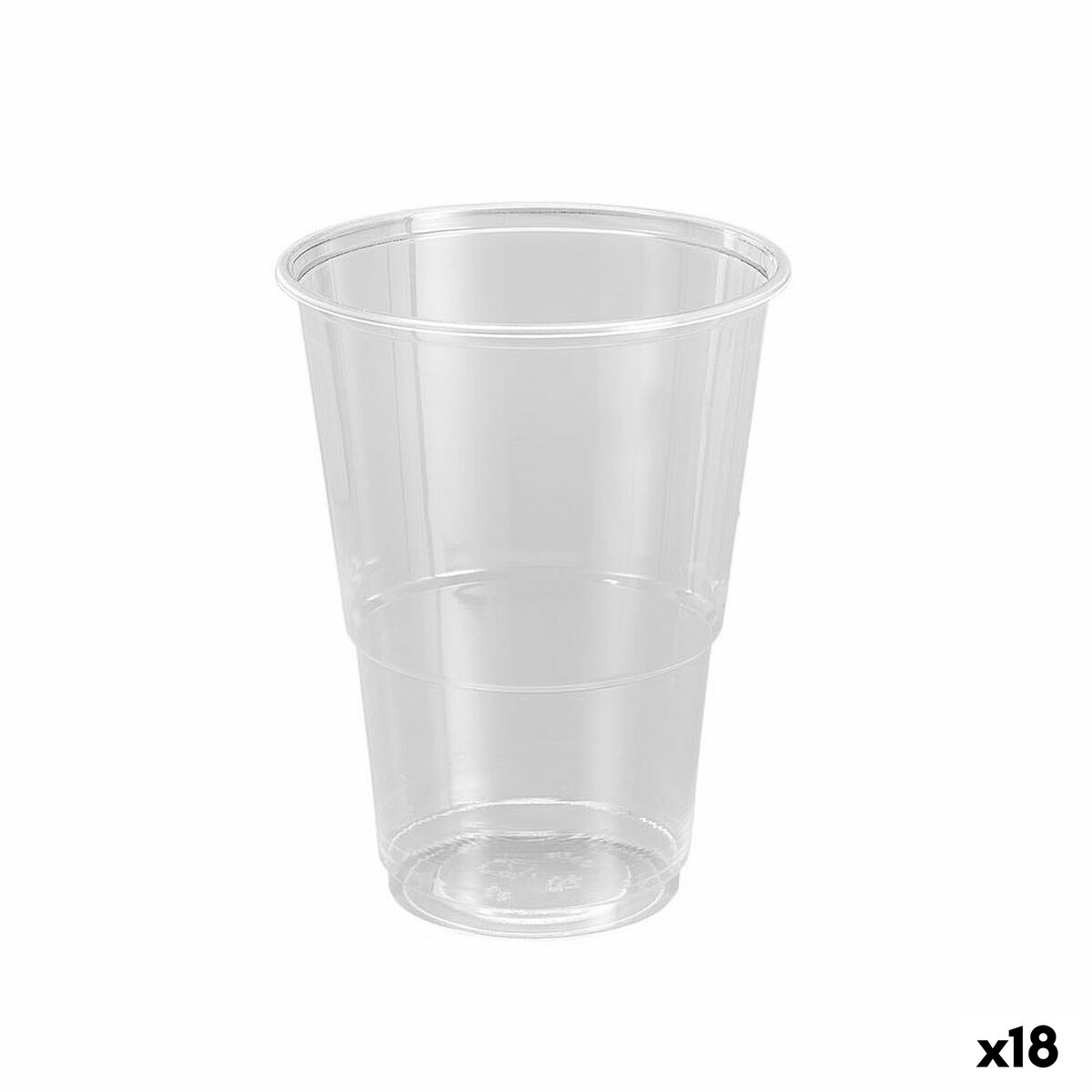 Set of reusable glasses Algon Plastic Transparent 12 Pieces 500 ml (18 Units) Algon