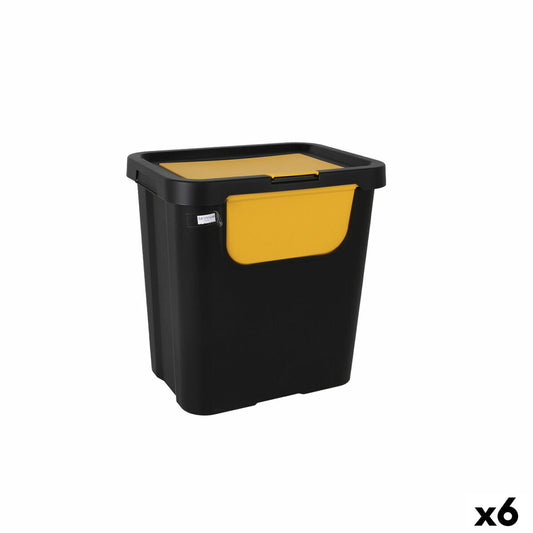 Recycling Waste Bin Tontarelli Moda double Yellow (6 Units) 24 L Tontarelli