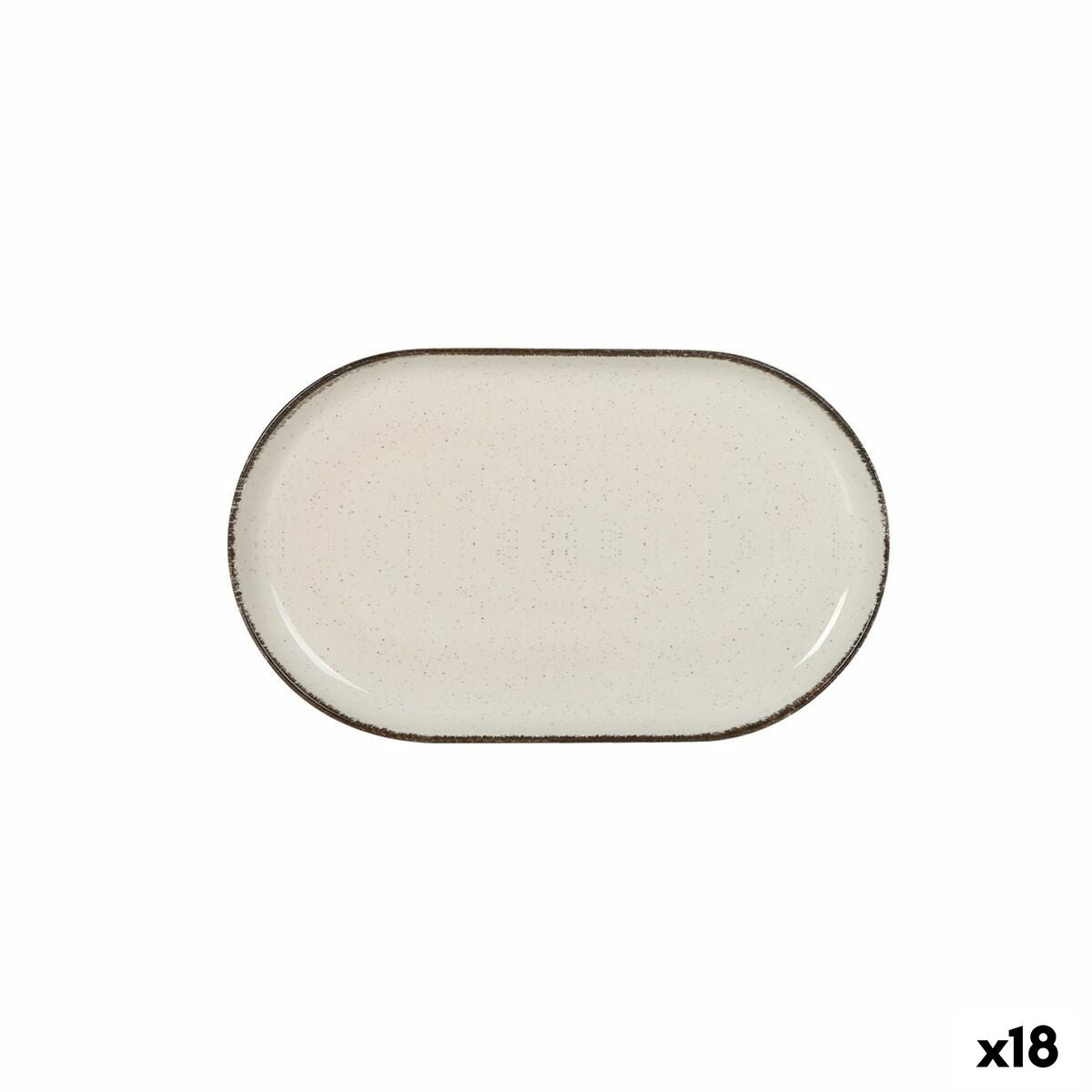 Snack tray La Mediterránea Anllo Oval 25 x 15 x 2,2 cm (18 Units) La Mediterránea