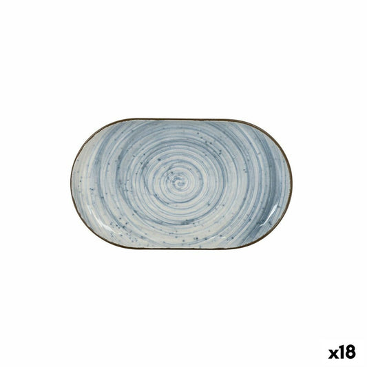 Snack tray La Mediterránea Anllo Oval 25 x 15 x 2,2 cm (18 Units) La Mediterránea