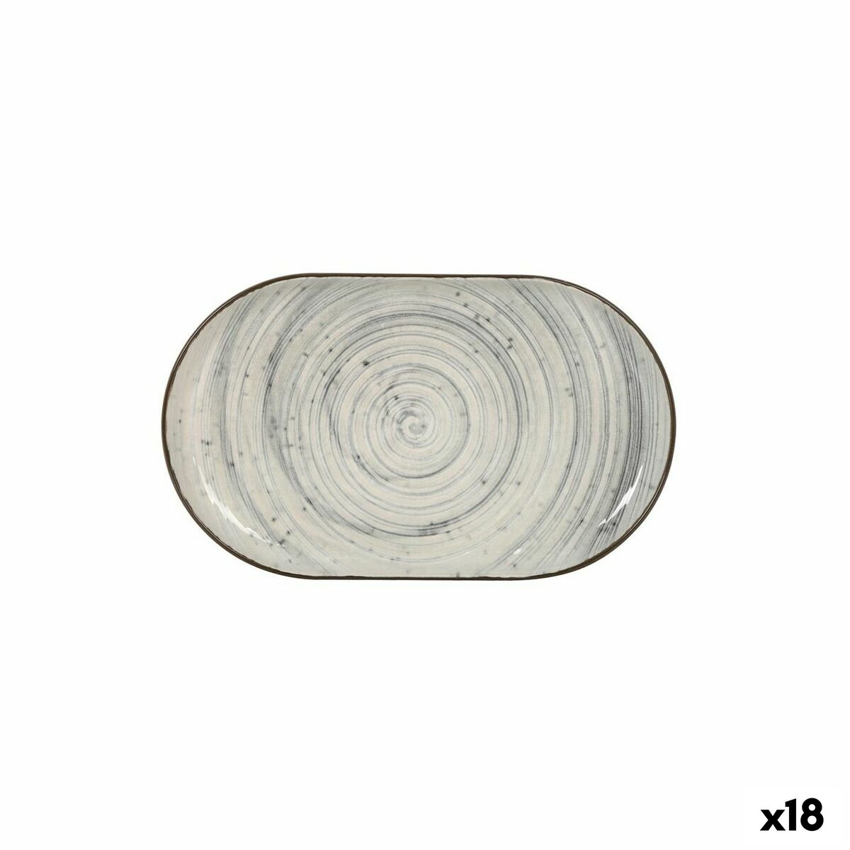 Snack tray La Mediterránea Vortex Oval 25 x 15 x 2,2 cm (18 Units) La Mediterránea