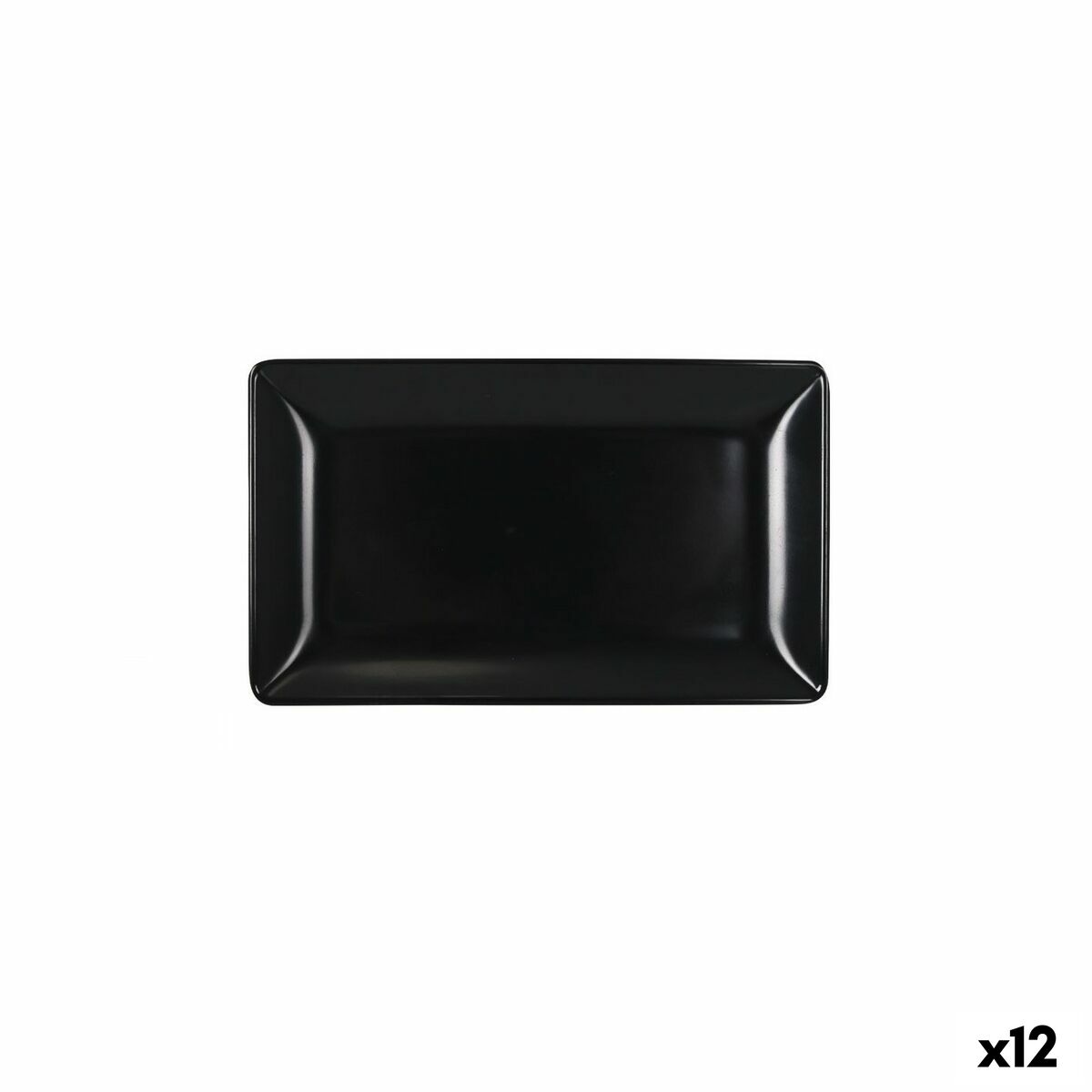 Snack tray La Mediterránea Dark grey 25 x 15 x 2 cm (12 Units) La Mediterránea