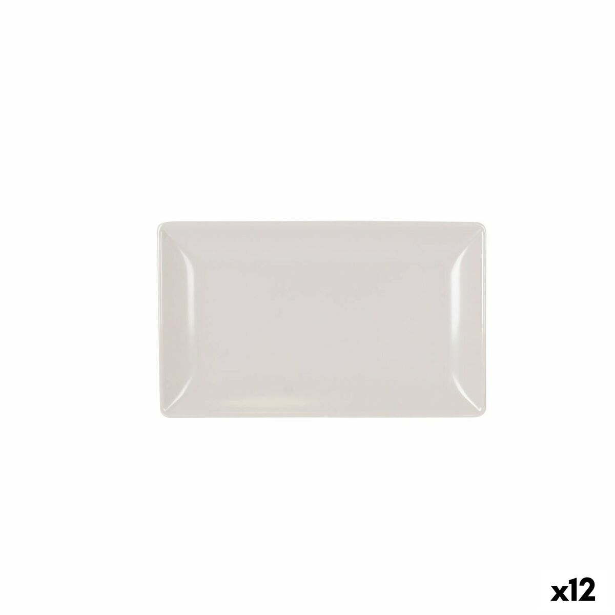 Snack tray La Mediterránea White 25 x 15 x 2 cm (12 Units) La Mediterránea