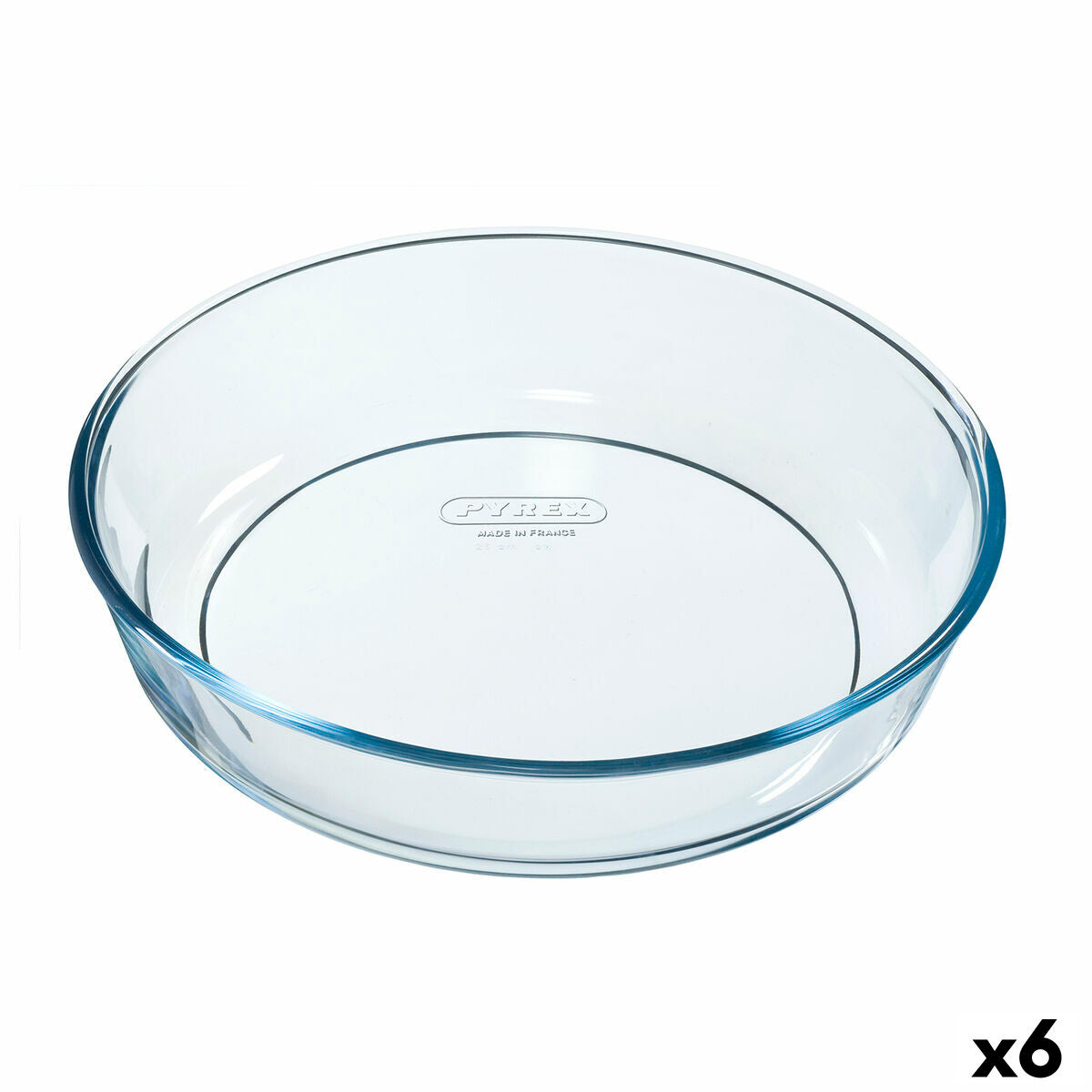 Kuchenform Pyrex Classic Vidrio Transparentes Glas Rund 26 x 26 x 6 cm 6 Einheiten