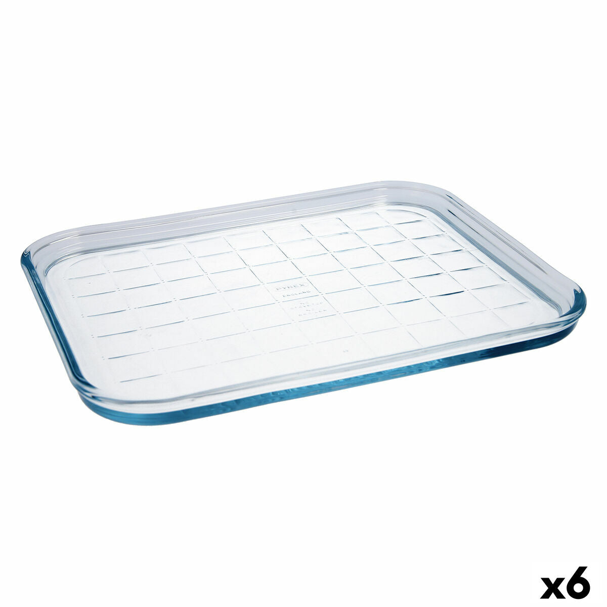 Rectangular Mould Pyrex Classic Vidrio Transparent Glass 33 x 27 x 2 cm Flat (6 Units) Pyrex