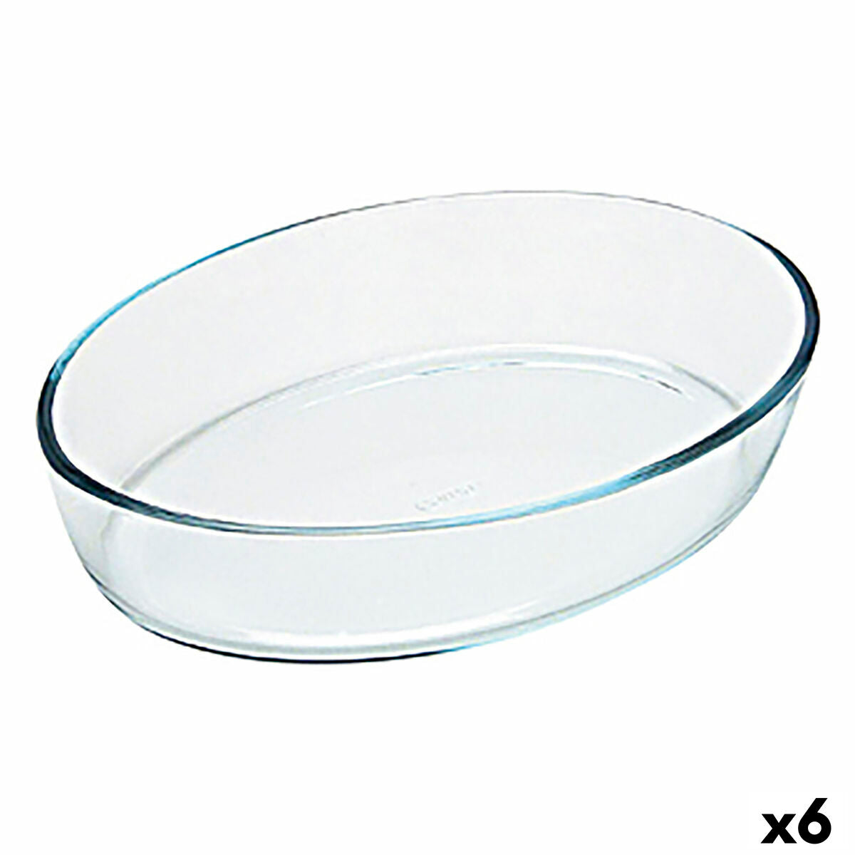 Oven Dish Pyrex Classic Vidrio Transparent Glass Oval 35 x 24 x 7 cm (6 Units) Pyrex