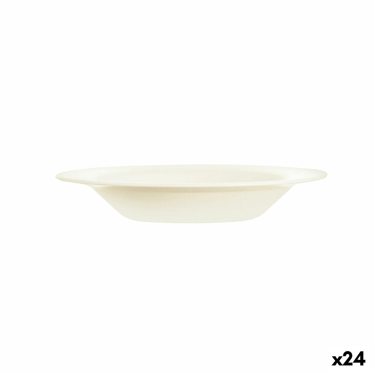 Deep Plate Arcoroc Intensity Beige Glass (22 cm) (24 Units) Arcoroc