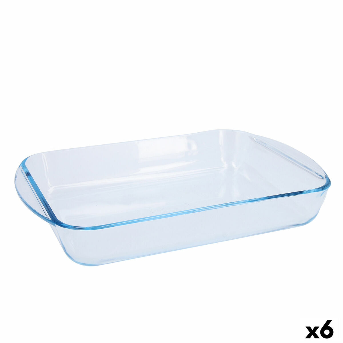 Oven Dish Pyrex Classic Vidrio Transparent Glass Rectangular 35 x 23 x 6 cm (6 Units) Pyrex