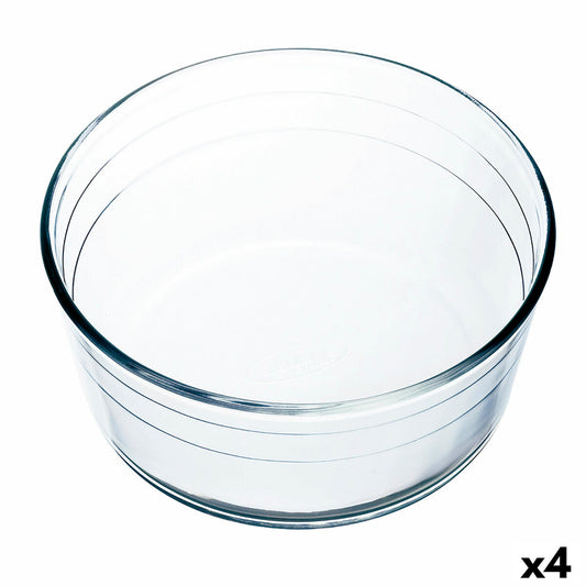 Oven Mould Ô Cuisine Ocuisine Vidrio Souffle Transparent Glass 22 x 22 x 10 cm (4 Units) Ô Cuisine