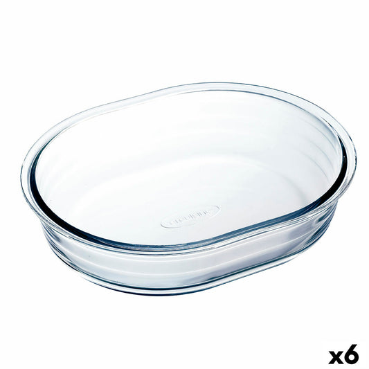 Cake Mould Ô Cuisine Ocuisine Vidrio Transparent Glass Oval 25 x 20 x 6 cm 6 Units Ô Cuisine