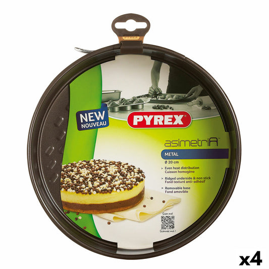 Molde para Horno Pyrex Asimetria Circular Metal 4 Unidades 20 cm