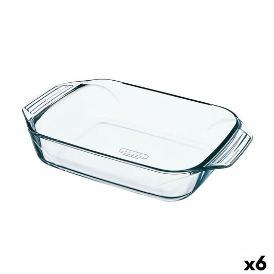 Fuente para Horno Pyrex Irresistible Cristal Transparente Rectangular 27,5 x 16,9 x 6 cm (6 Unidades)