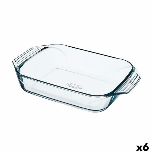 Fuente para Horno Pyrex Irresistible Cristal Transparente Rectangular 35 x 23,1 x 6,5 cm (6 Unidades)