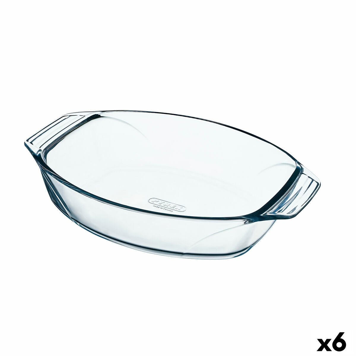 Oven Dish Pyrex Irresistible Transparent Glass Oval 35,1 x 24,1 x 6,9 cm (6 Units) Pyrex