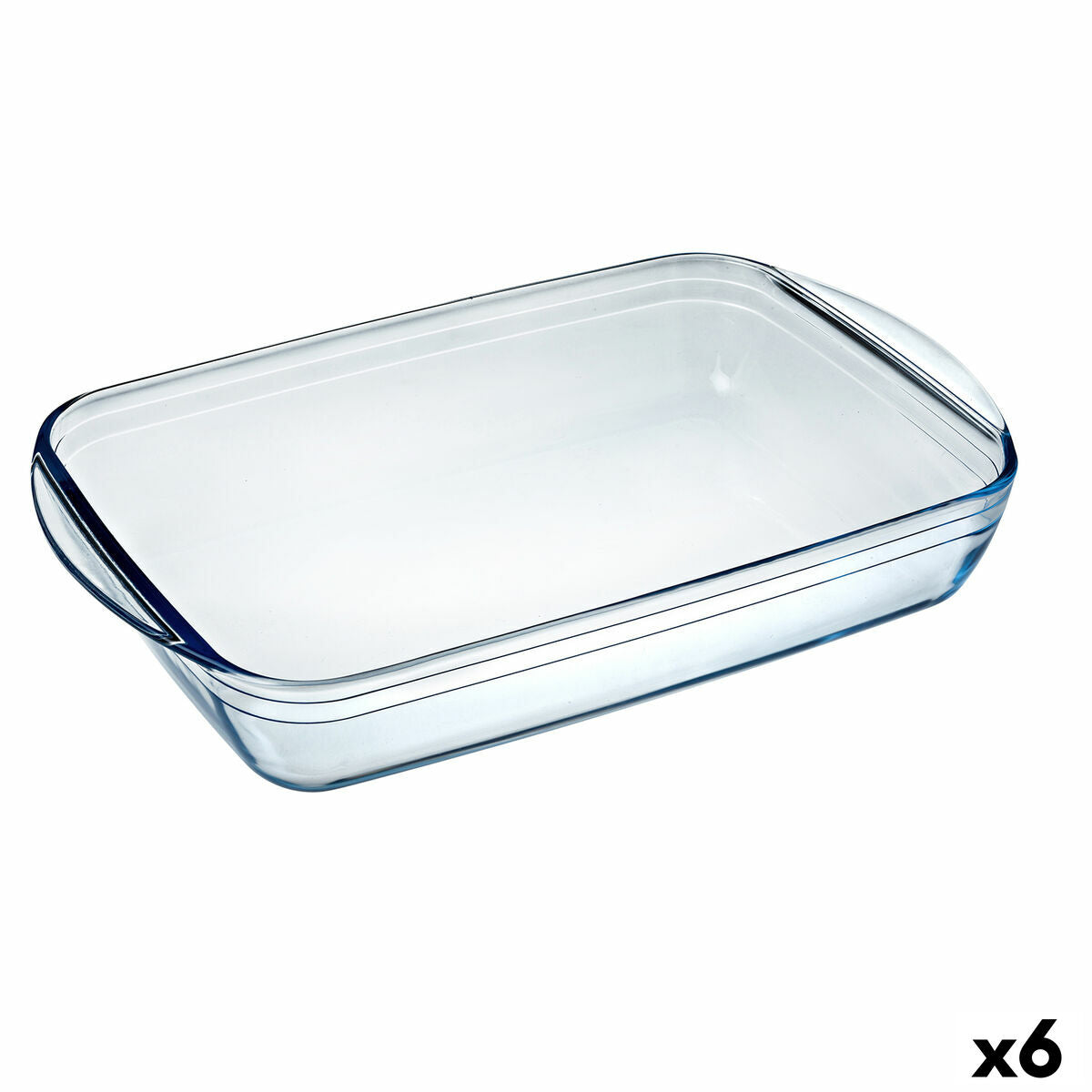 Serving Platter Pyrex Classic 4,6 L 40,3 x 26,3 x 7,3 cm Transparent Glass (6 Units) Pyrex