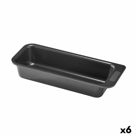 Oven Mould Pyrex Magic Rectangular Black Ø 30 cm (6 Units) Pyrex