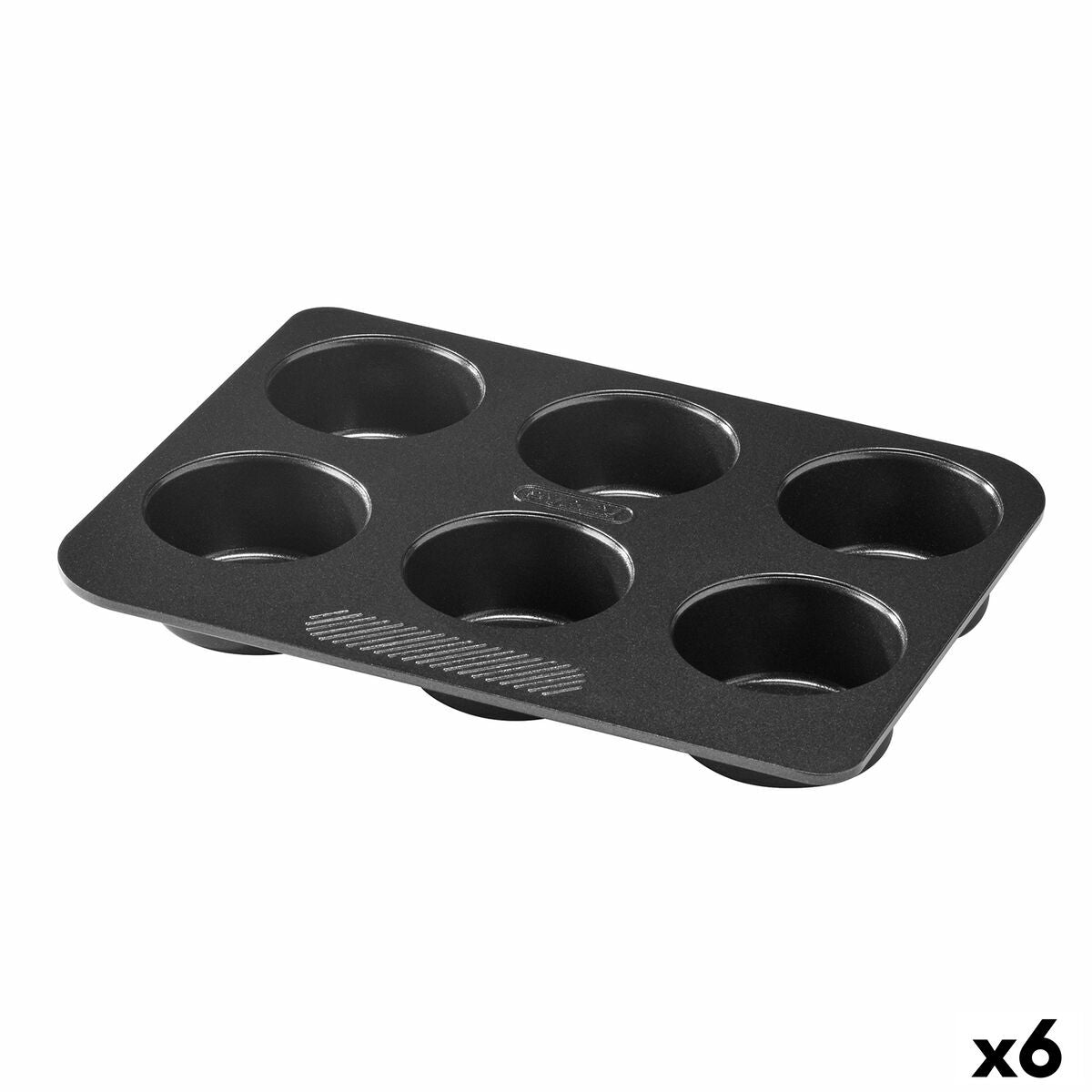 Tartlets tin Pyrex Magic Black 24 x 18 x 3 cm (6 Units) Pyrex