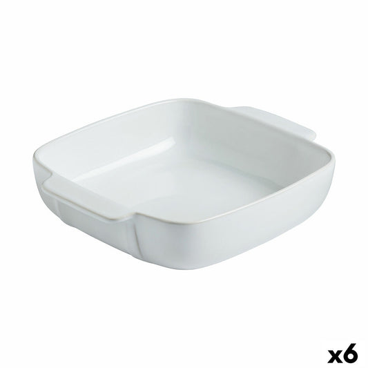 Fuente para horno Pyrex Signature Cerámica blanca cuadrada 29 x 24 x 7 cm (6 unidades)