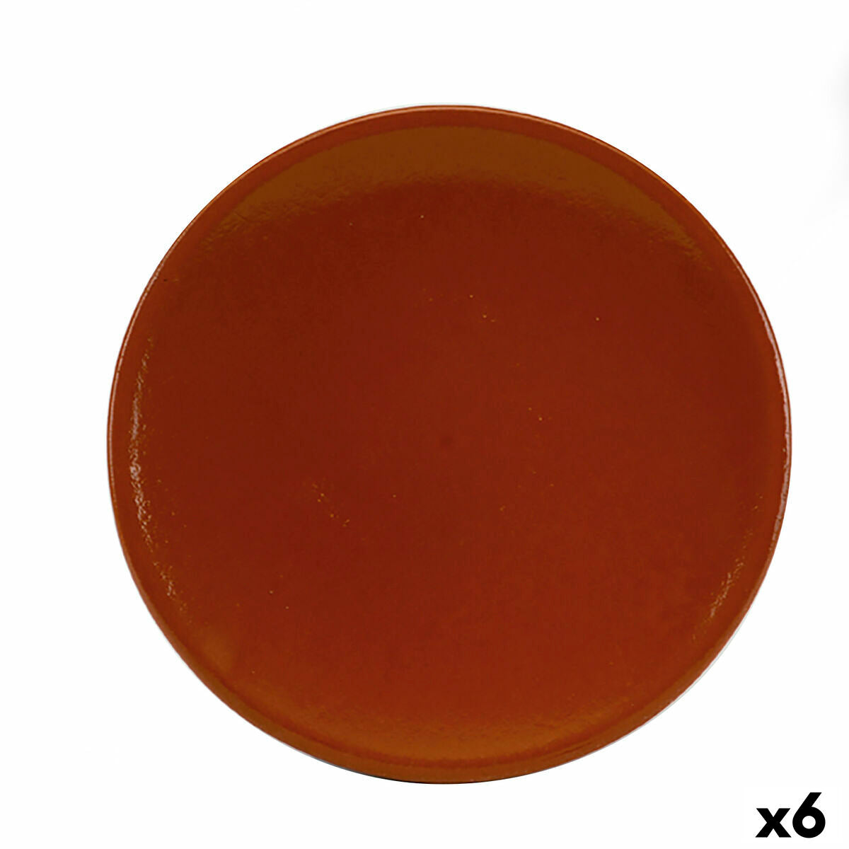 Serving Platter Raimundo Barro Profesional Brown Baked clay Ø 30 cm (6 Units) Raimundo