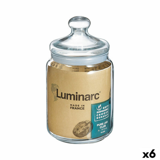 Jar Luminarc Club Transparent Glass 1,5 L (6 Units) Luminarc