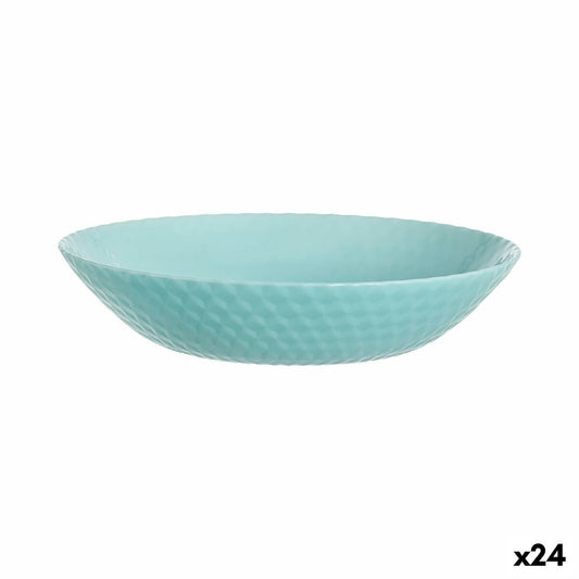 Deep Plate Luminarc Pampille Turquoise Glass (20 cm) (24 Units) Luminarc