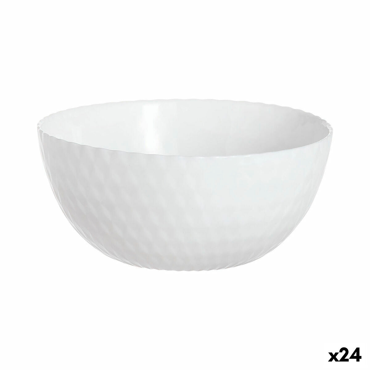 Bowl Luminarc Pampille Blanco White Glass 13 cm (24 Units) Luminarc