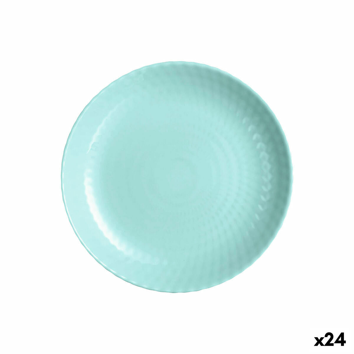 Dessert dish Luminarc Pampille Turquoise Glass (19 cm) (24 Units) Luminarc