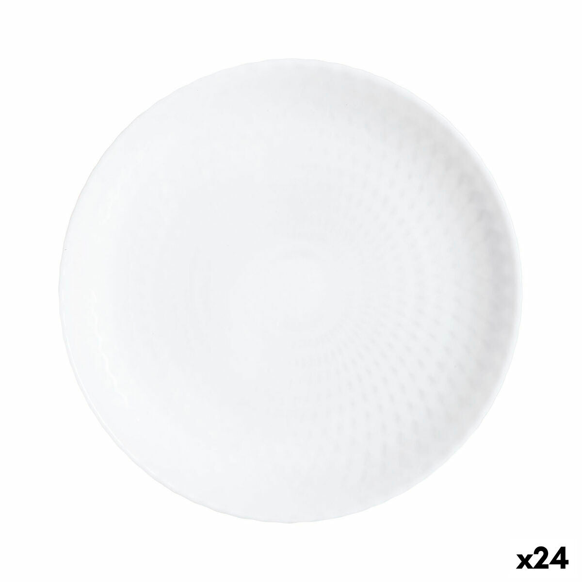 Dessert dish Luminarc Pampille White Glass (19 cm) (24 Units) Luminarc