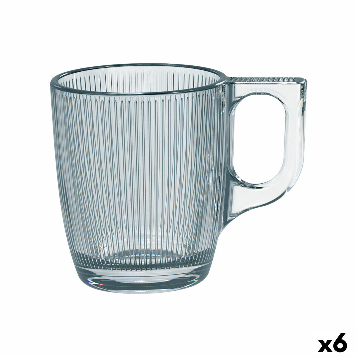 Cup Luminarc Stripy Transparent Glass 90 ml (6 Units) Luminarc