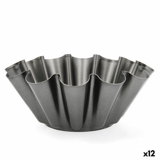 Kuchenform Quid Sweet Grau Schwarz Metall 23 x 9 cm (12 Stück)