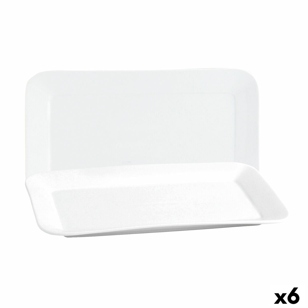 Serving Platter Quid Basic Rectangular Ceramic White (6 Units) (31 x 18 cm) Quid