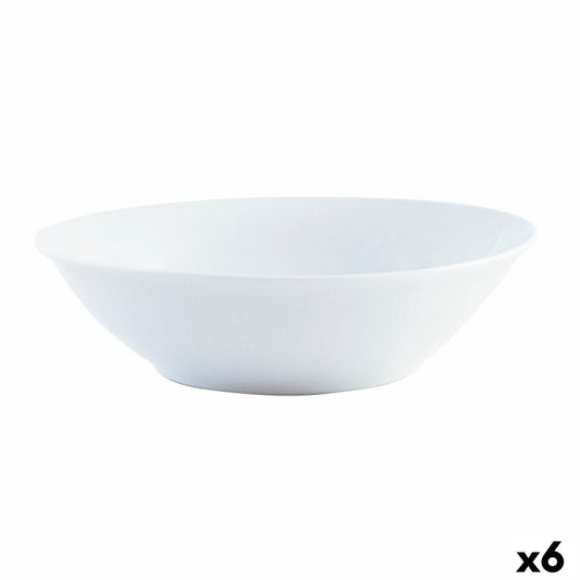 Salad Bowl Quid Basic Ceramic White (23 cm) (6 Units) Quid