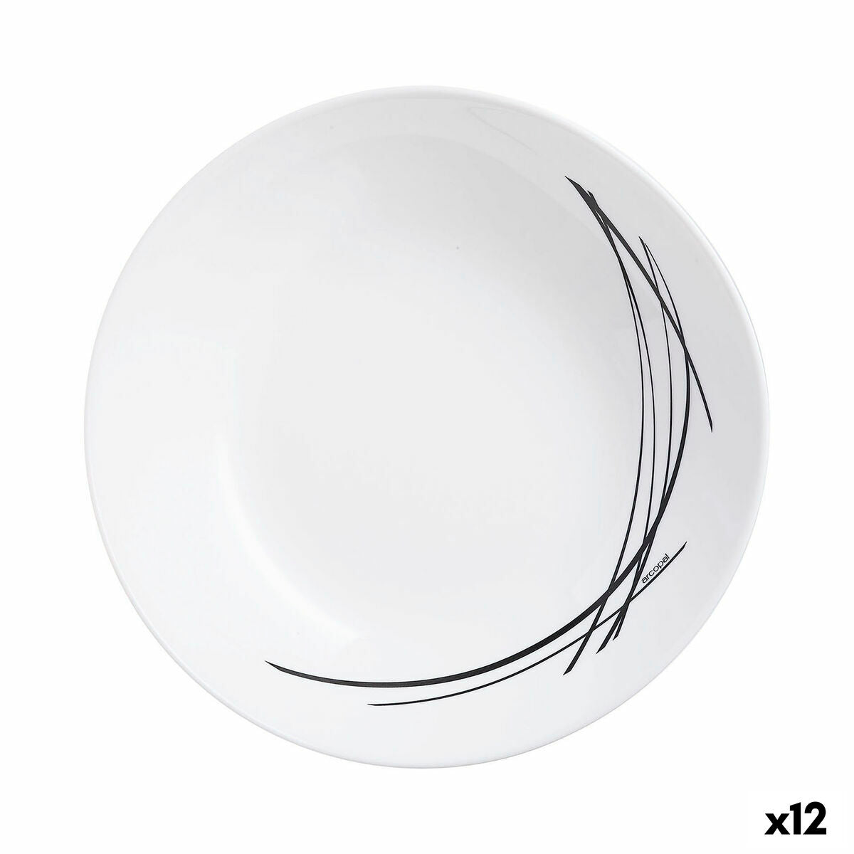 Deep Plate Arcopal Domitille Bicoloured Glass (20 cm) (12 Units) Arcopal