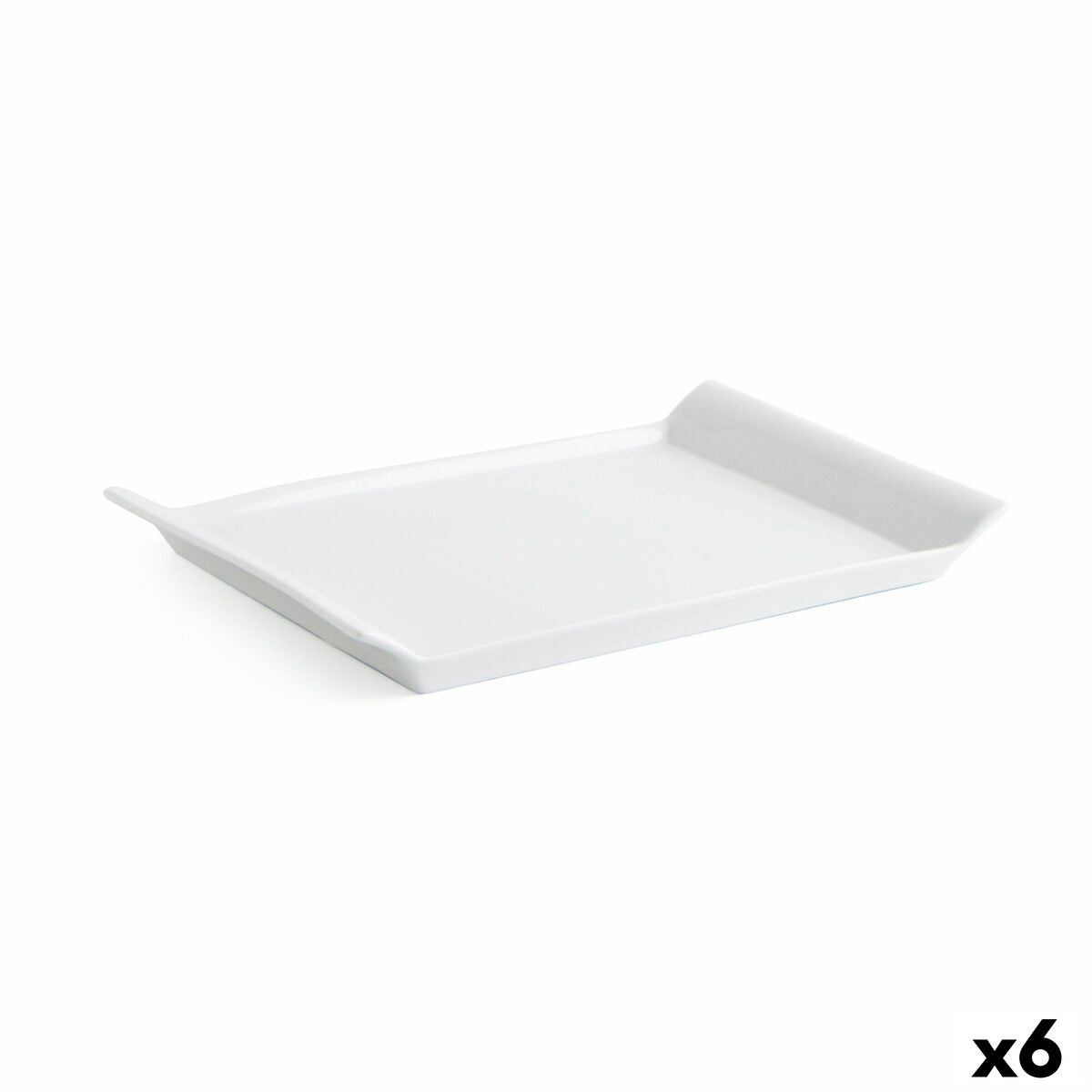 Snack tray Quid Gastro Fresh 26 x 18 cm Ceramic White (6 Units) Quid