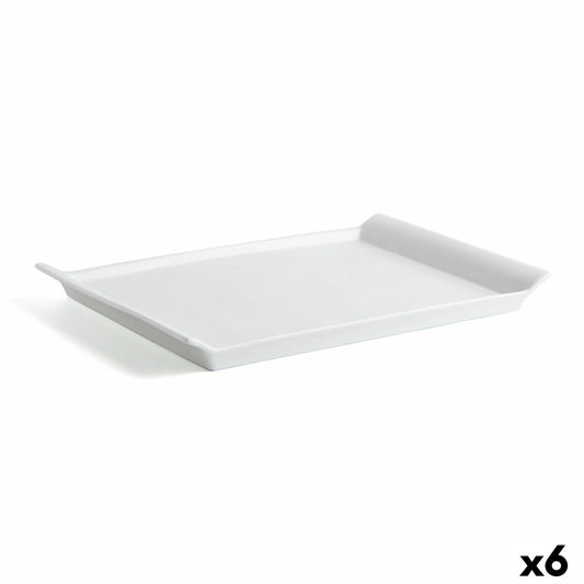 Serving Platter Quid Gastro Fresh Rectangular Ceramic White (36 x 25 cm) (6 Units) Quid