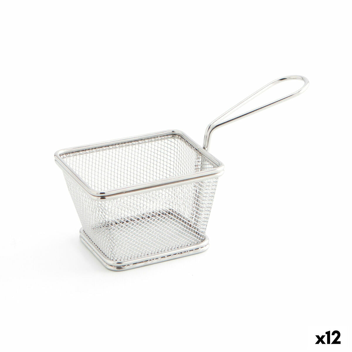 Basket for Presenting Aperitifs Quid Select Metal Steel 10 x 9 cm Deep-fat Fryer (12 Units)