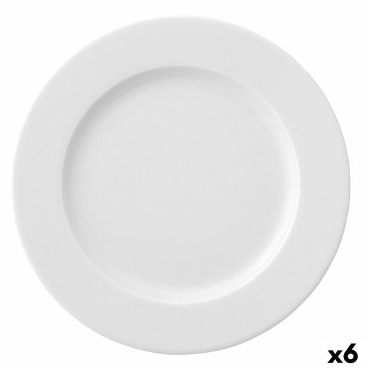 Flat plate Ariane Prime Ceramic White (Ø 31 cm) (6 Units) Ariane