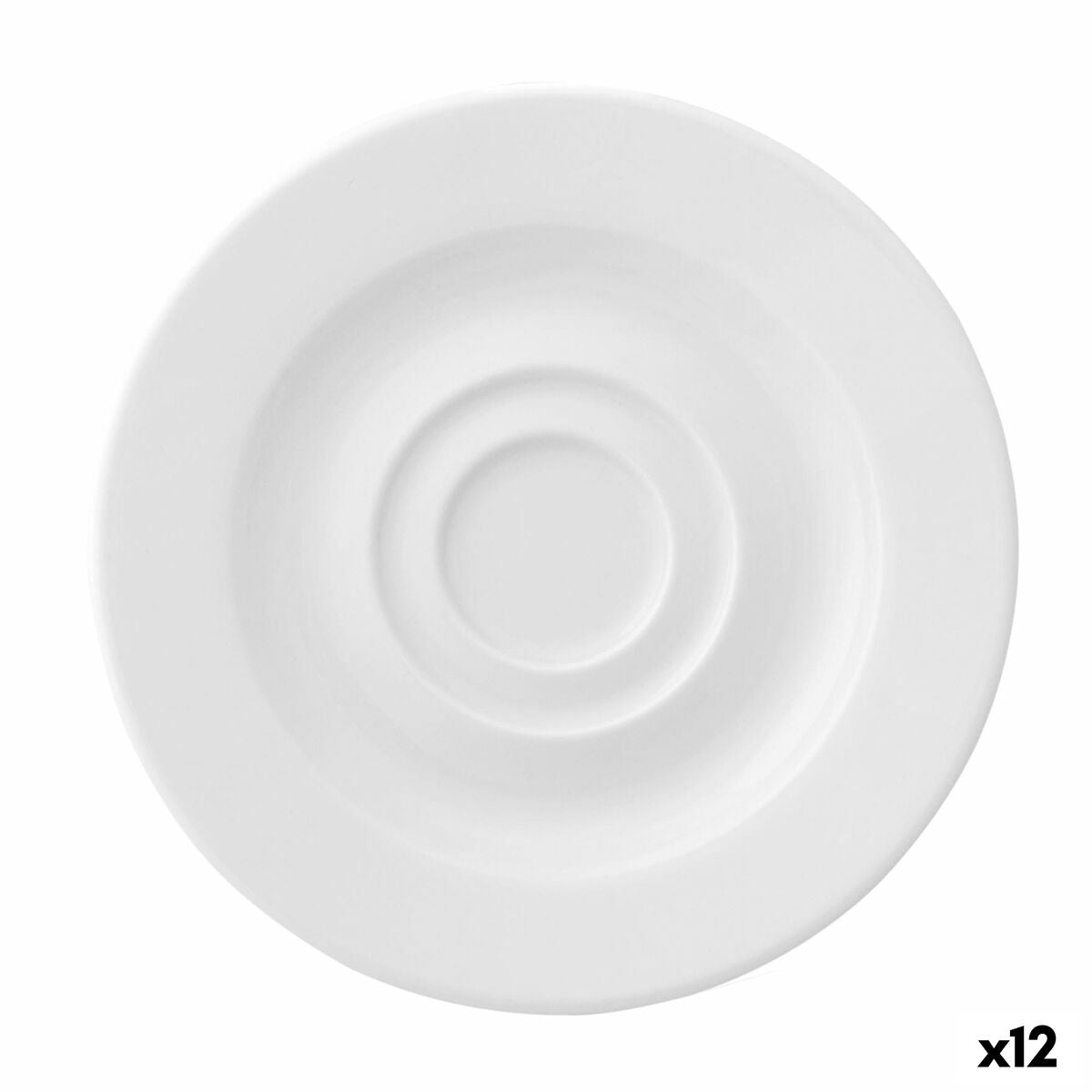 Plate Ariane Prime Espresso Ceramic White 13 cm (12 Units) Ariane