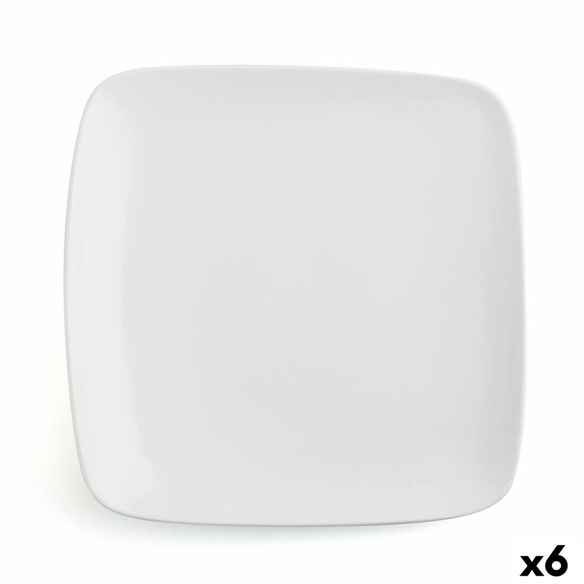 Flat plate Ariane Vital Squared Ceramic White (30 x 22 cm) (6 Units) Ariane