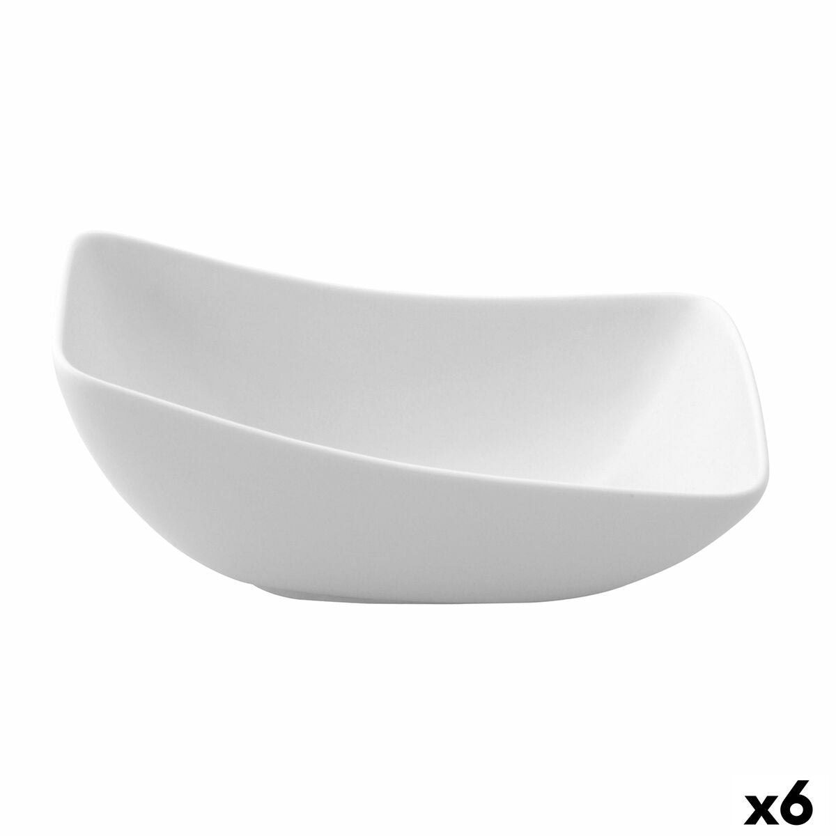 Bowl Ariane Vital Squared Ceramic White (Ø 14 cm) (6 Units) Ariane