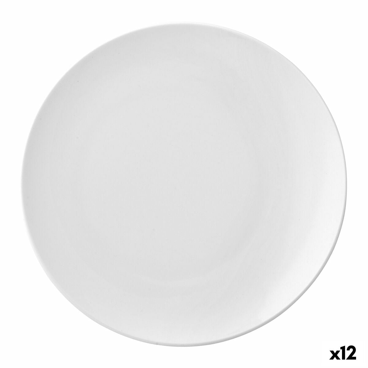 Flat plate Ariane Vital Coupe Ceramic White (Ø 18 cm) (12 Units) Ariane